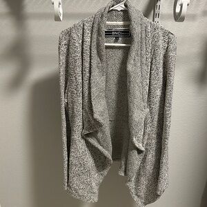 BNCI Open Front Gray Knit Flowy Cardigan Size L